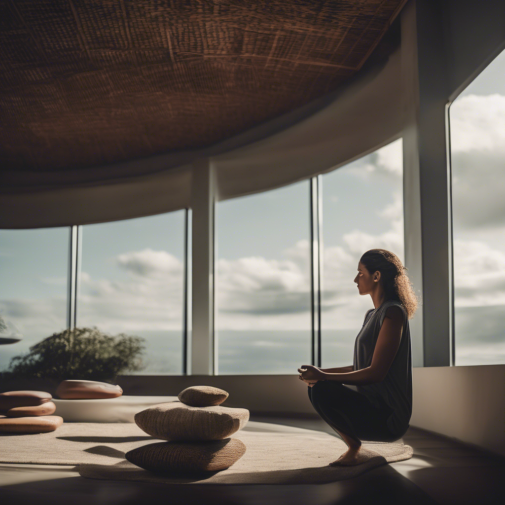 Práticas de meditação e mindfulness para o bem-estar diário - Content Illustration